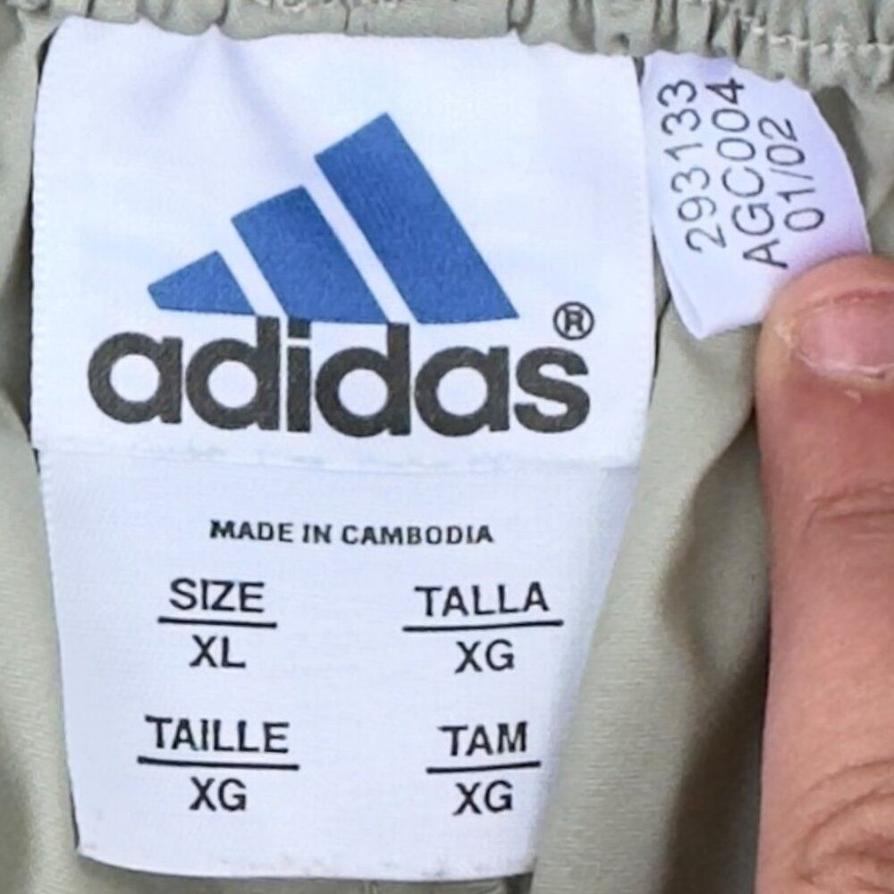 Adidas Vintage‎ 2002 Y2K Workout Shorts Beige / Black Youth XL (18-20 Years Old) - Picture 3 of 6